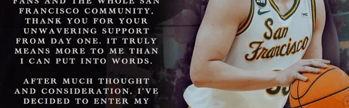 开云官方网站-王俊杰致谢旧金山大学：感谢旧金山大学的教练和队友们